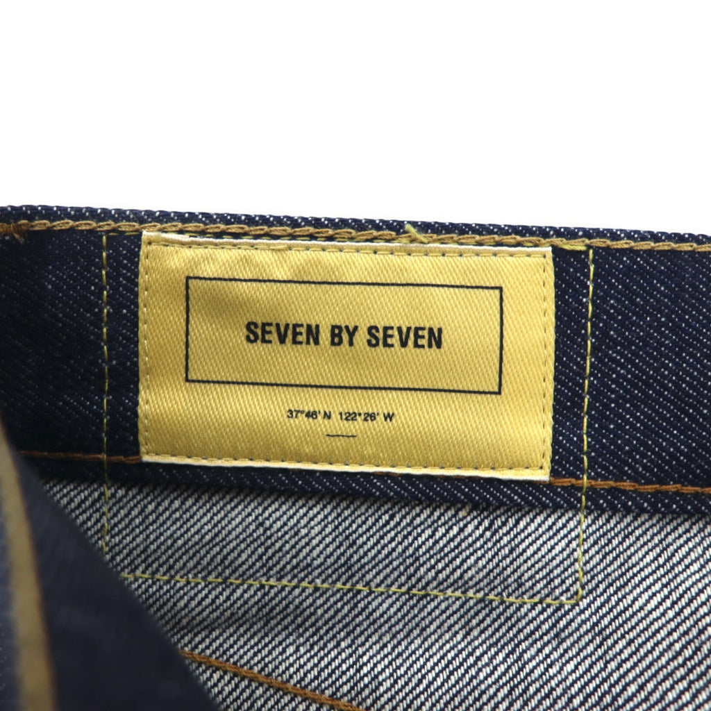 SEVEN BY SEVEN Rigid Denim Pants S Blue Selvedge Red Edge 800-9240077 Made in Japan Unused