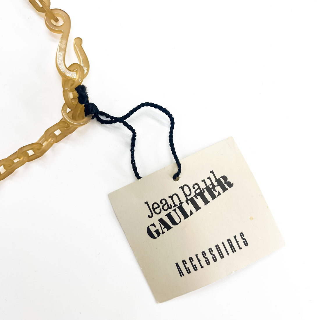 Jean Paul GAULTIER フランス製 アセテート マーブルプレート ネックレス 90年代 ヴィンテージ 未使用品