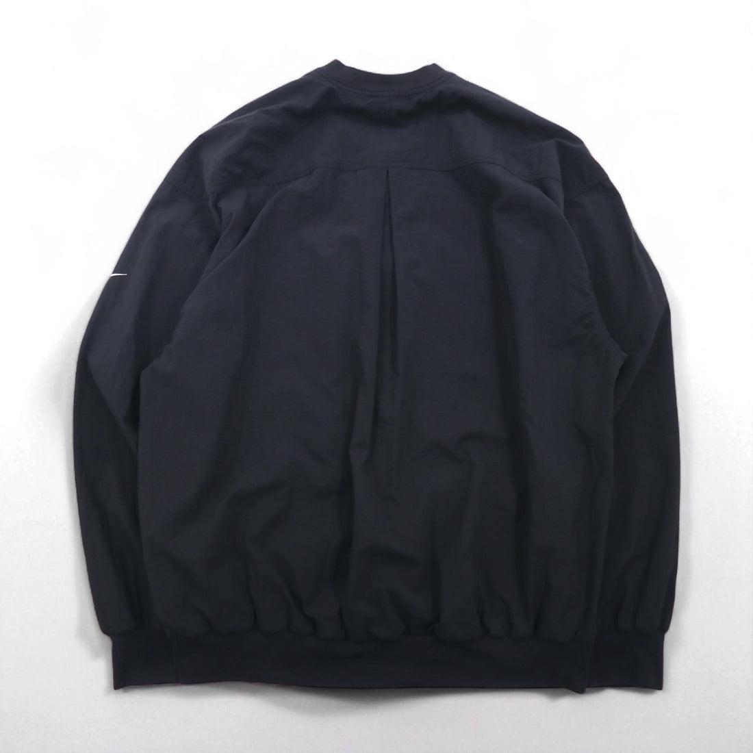 NIKE Piste Pullover Nylon Jacket Jersey Size L Black Swoosh