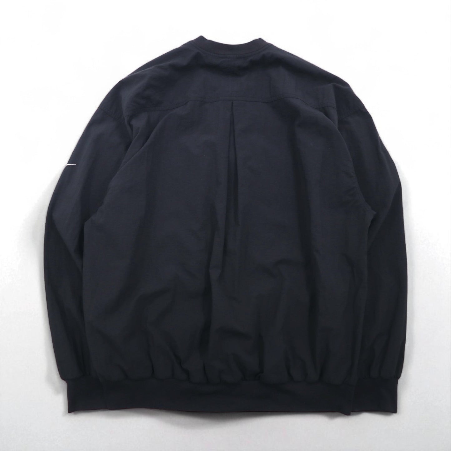 NIKE Piste Pullover Nylon Jacket Jersey Size L Black Swoosh