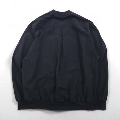 NIKE Piste Pullover Nylon Jacket Jersey Size L Black Swoosh