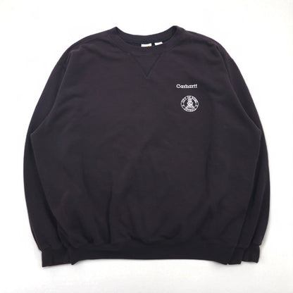 carhartt ビッグサイズ 前V クルーネック スウェット トレーナー XL ブラック コットン