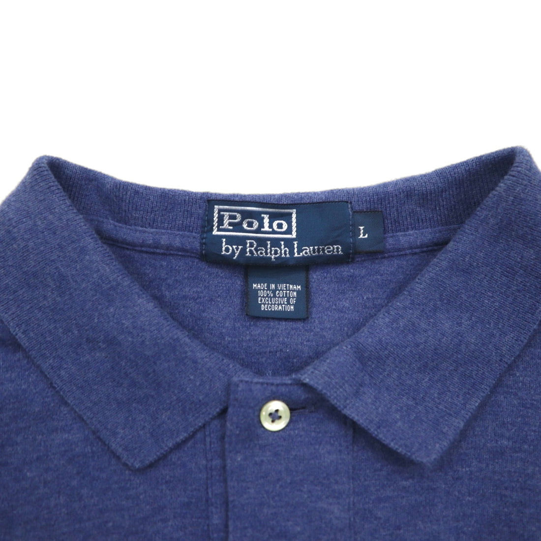 Polo by Ralph Lauren 90s Polo Shirt L Navy Cotton Small Pony Embroidery