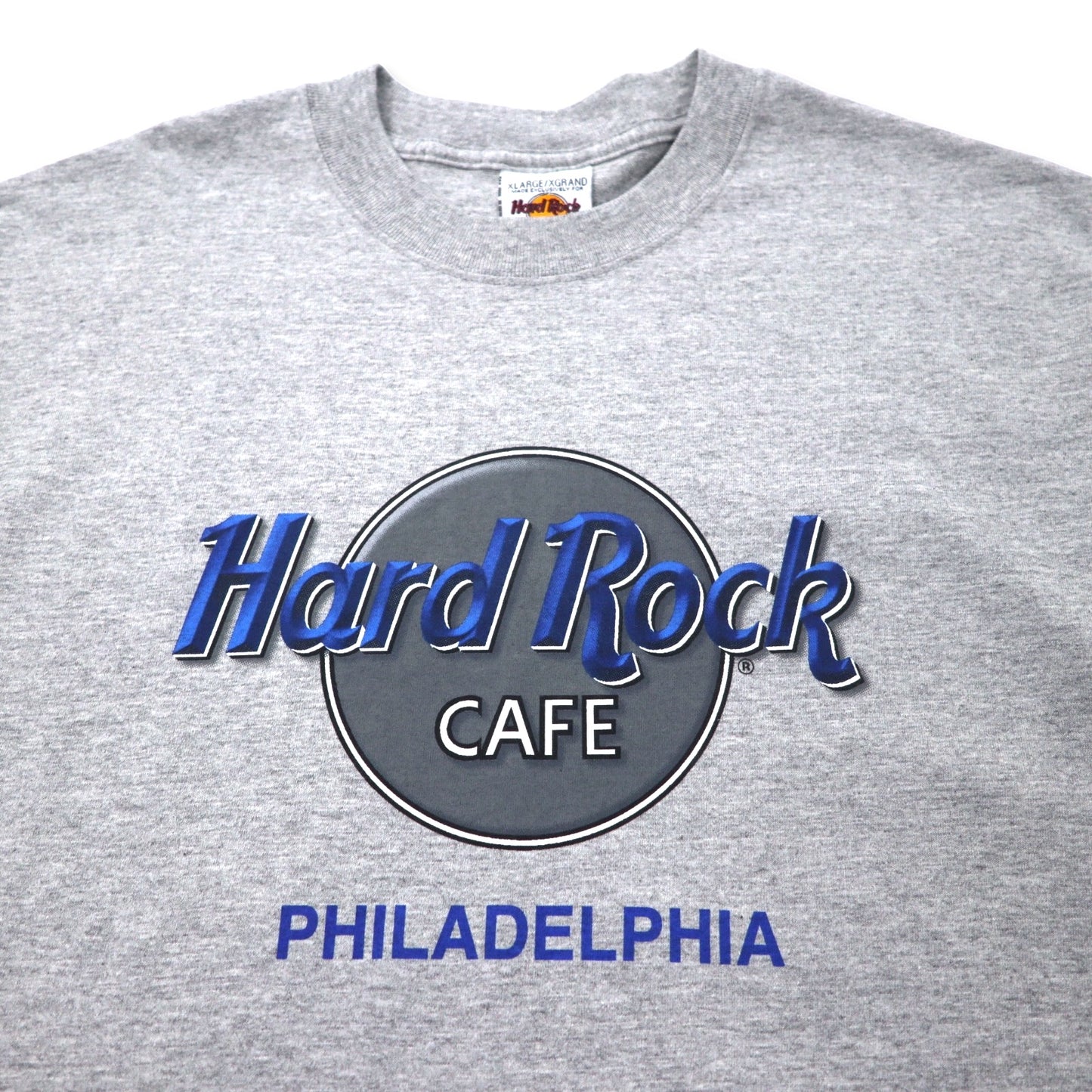 Hard Rock CAFE ロゴプリント Tシャツ XL グレー コットン ビッグサイズ PHILADELPHIA メキシコ製