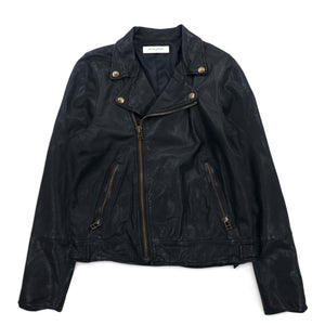 UNITED ARROWS ゴートスキン ダブル ライダースジャケット レザージャケット S ブラック 山羊革 1525-136-2584