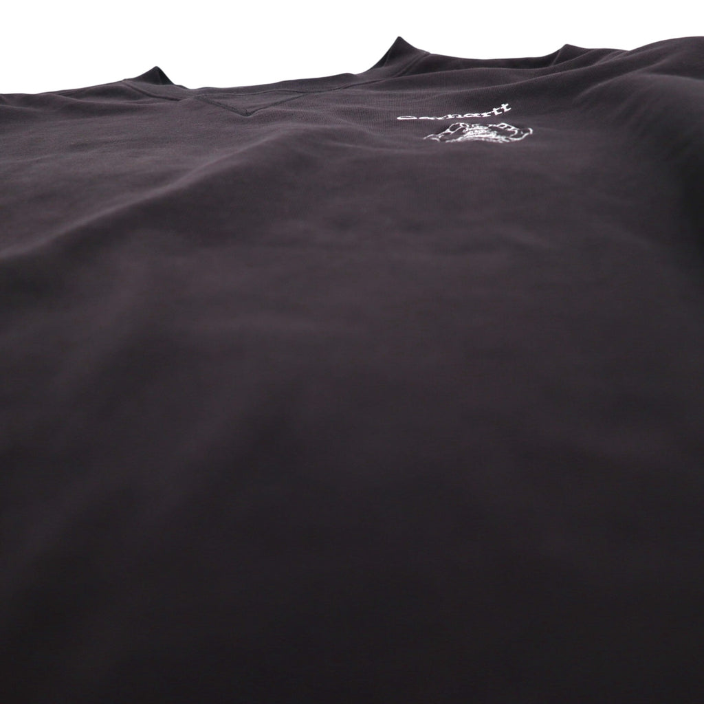 Carhartt Oversized Crew Neck Sweatshirt with V-Neck, XL, Black, Cotton