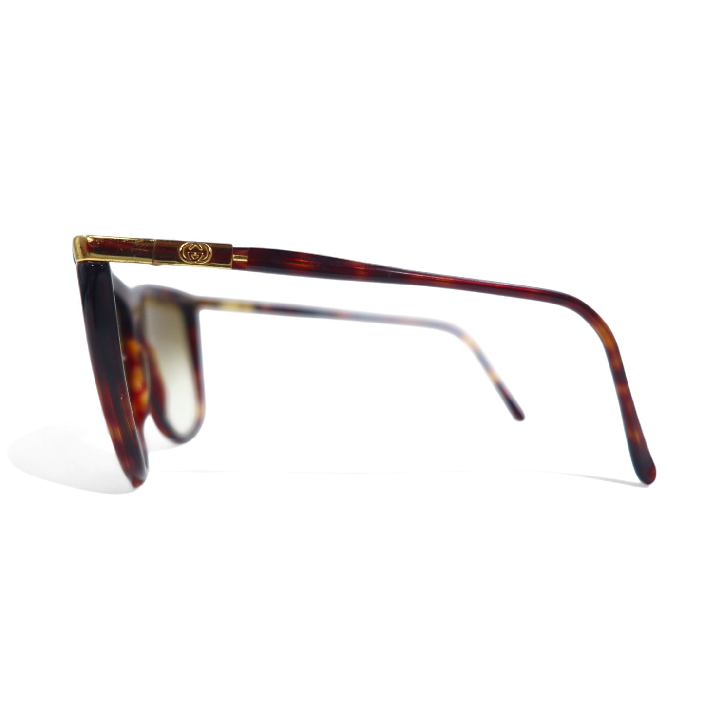 GUCCI サングラス フォックス ブラウン ベッコウ プラスチック オールド GGロゴ