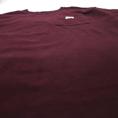carhartt loose fit pocket t-shirt XL burgundy cotton made in honduras