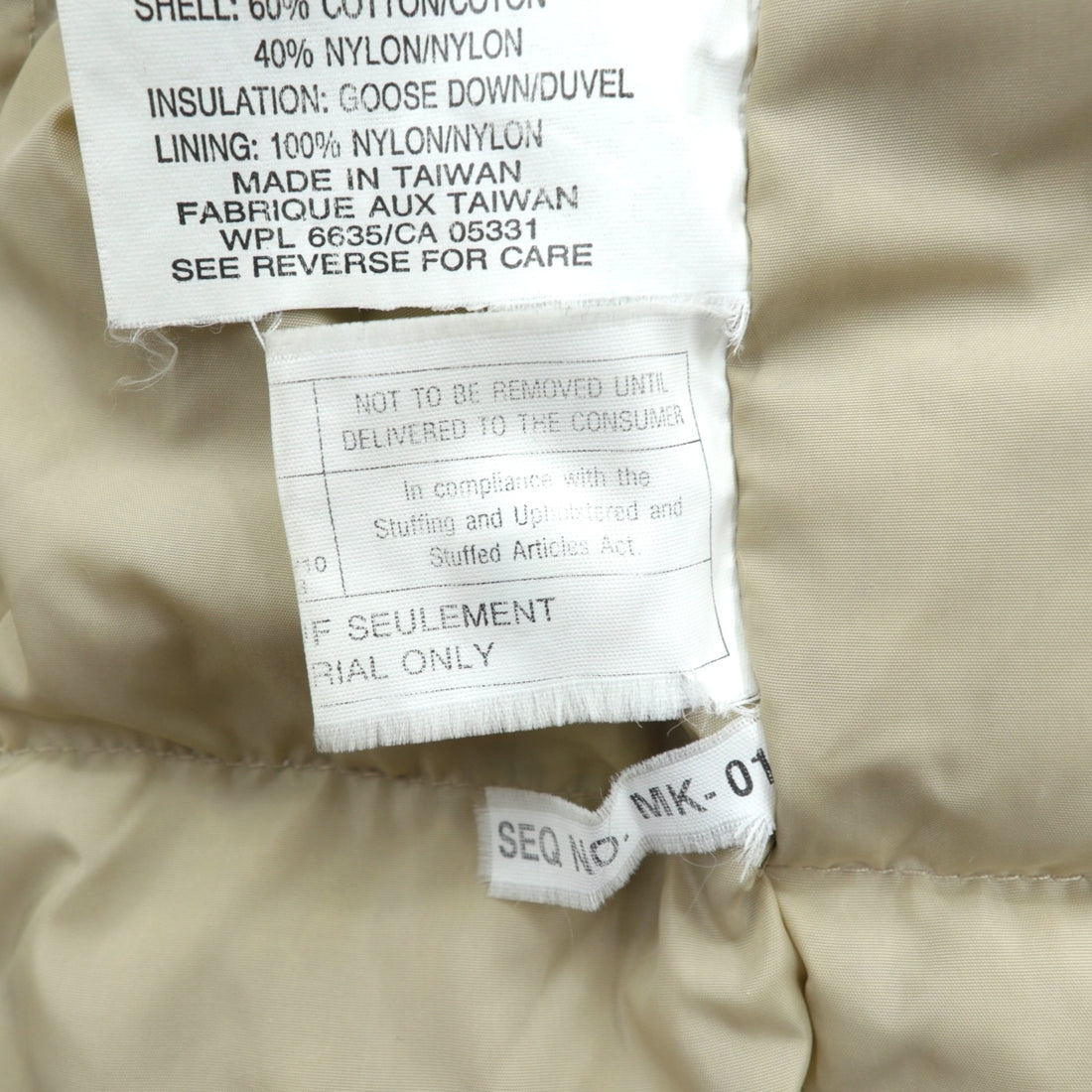 Woolrich 90s Arctic Parka Down Jacket, Medium, Beige, 60/40 Cross, Double Zip