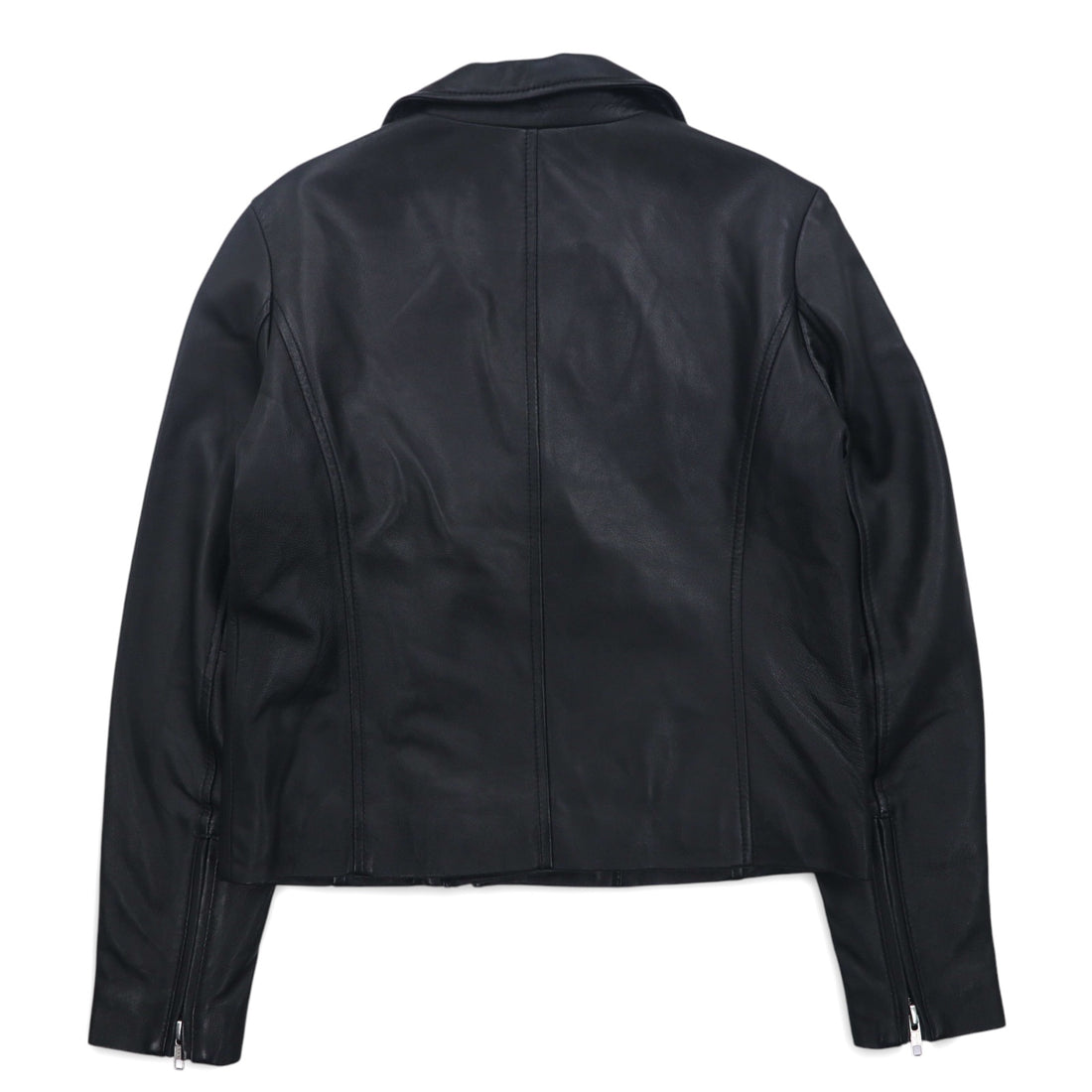 items URBAN RESEARCH ラムレザー ダブル ライダースジャケット S ブラック 羊革 ダブルジップ WH73-27M001