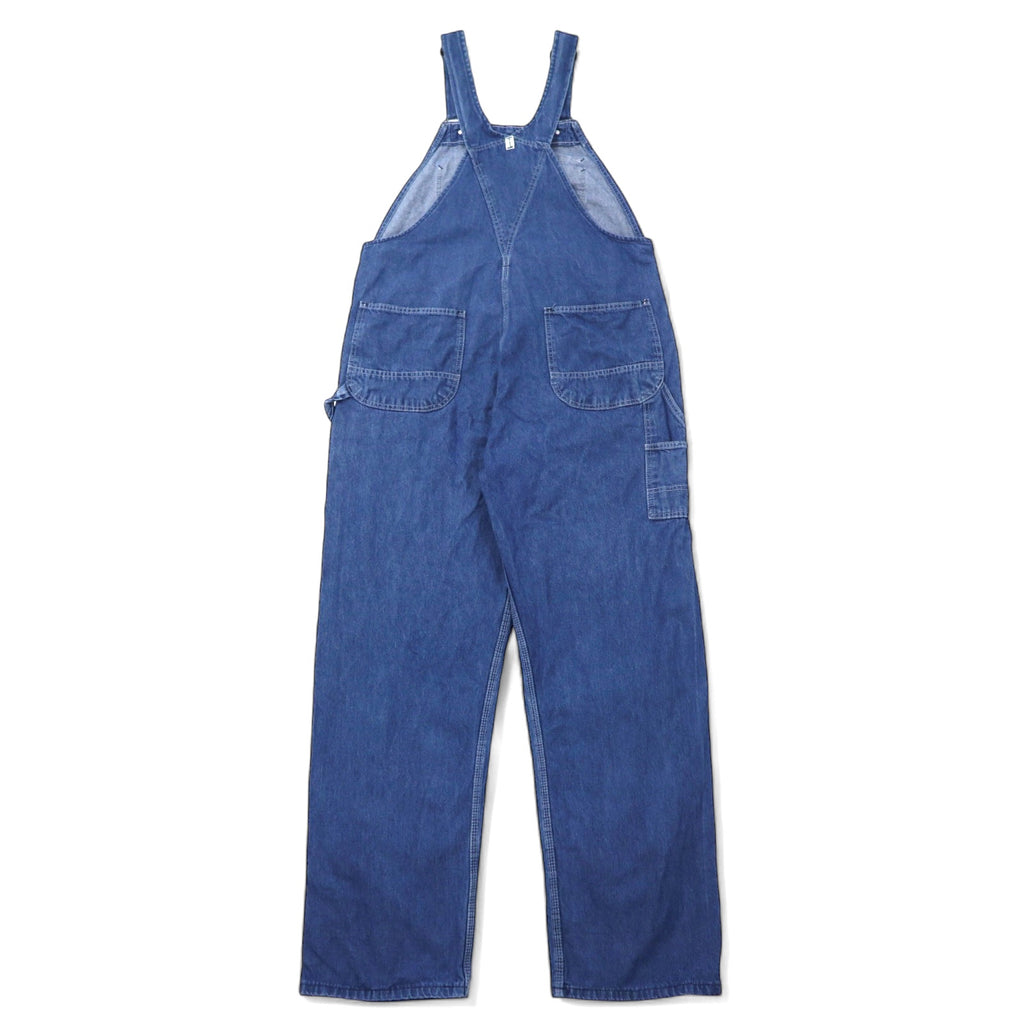 KEY 90s Denim Overalls Size 40 Blue Cotton Made in Mexico
