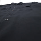 Dickies 半袖 ワークシャツ XL ブラック ポリエステル コットン ダブルポケット メキシコ製