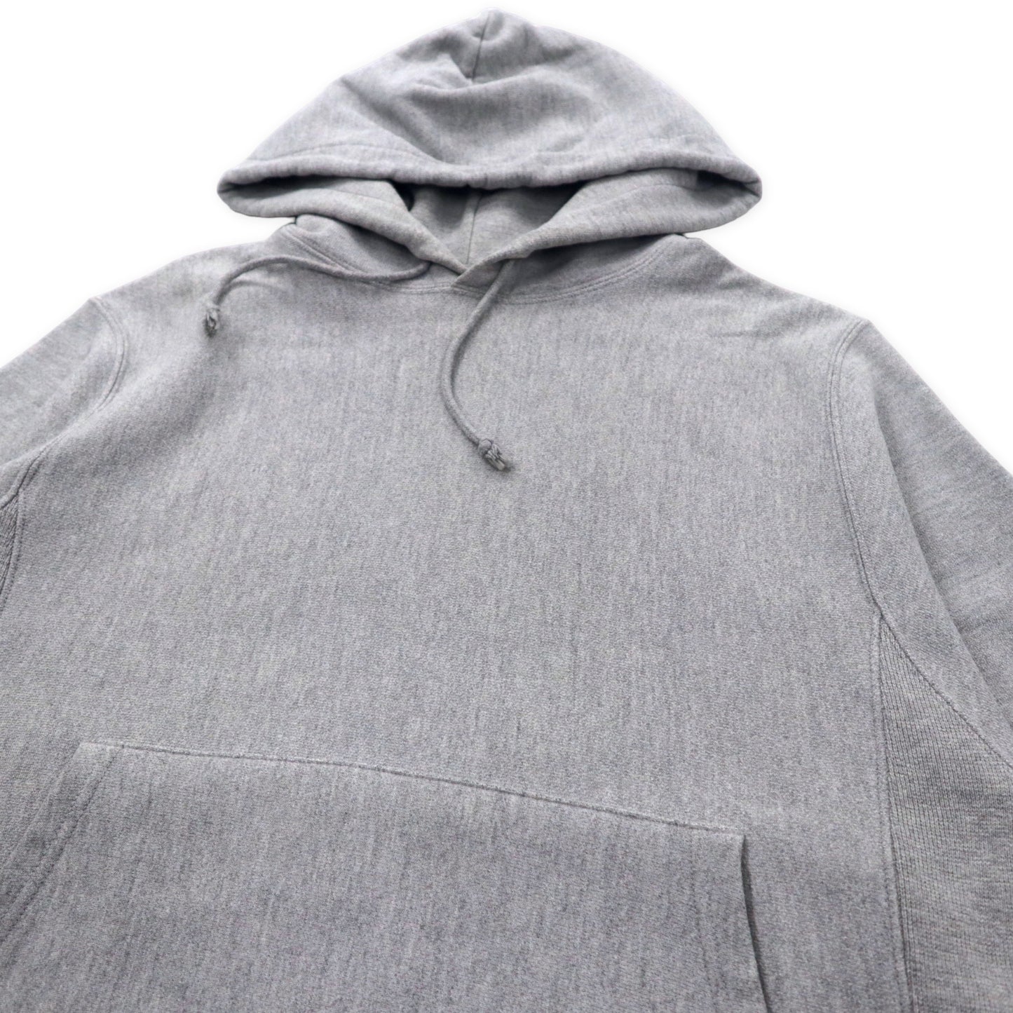 Champion Big Size Reverse Weave HOODIE S Gray Cotton BRUSHED 