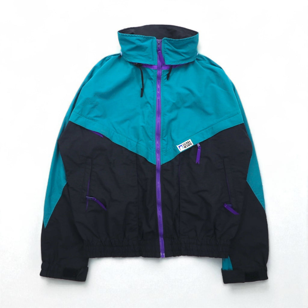 SIERRA DESIGNS 90s Made in Canada Nylon Mountain Parka, Size L, Waterproof, with Stowable Hood