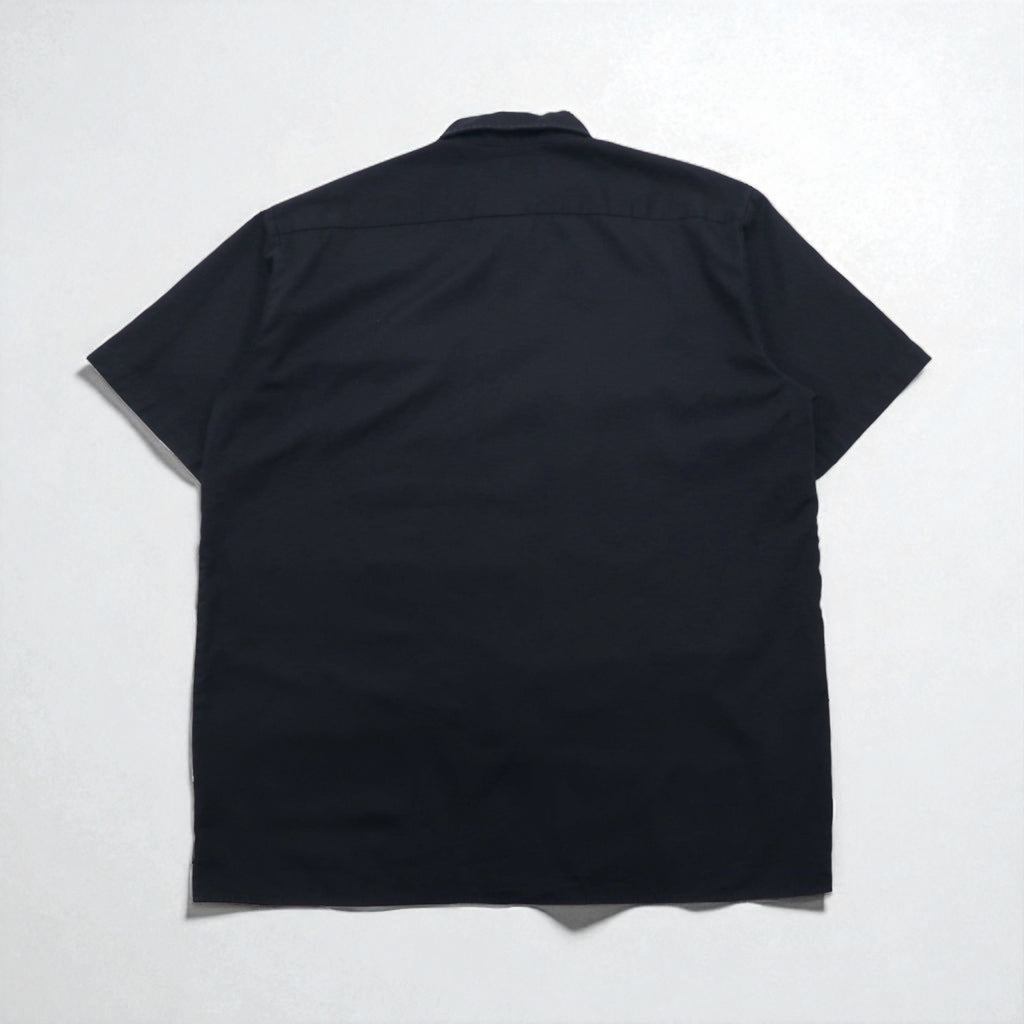 Dickies 半袖 ワークシャツ XL ブラック ポリエステル コットン ダブルポケット メキシコ製