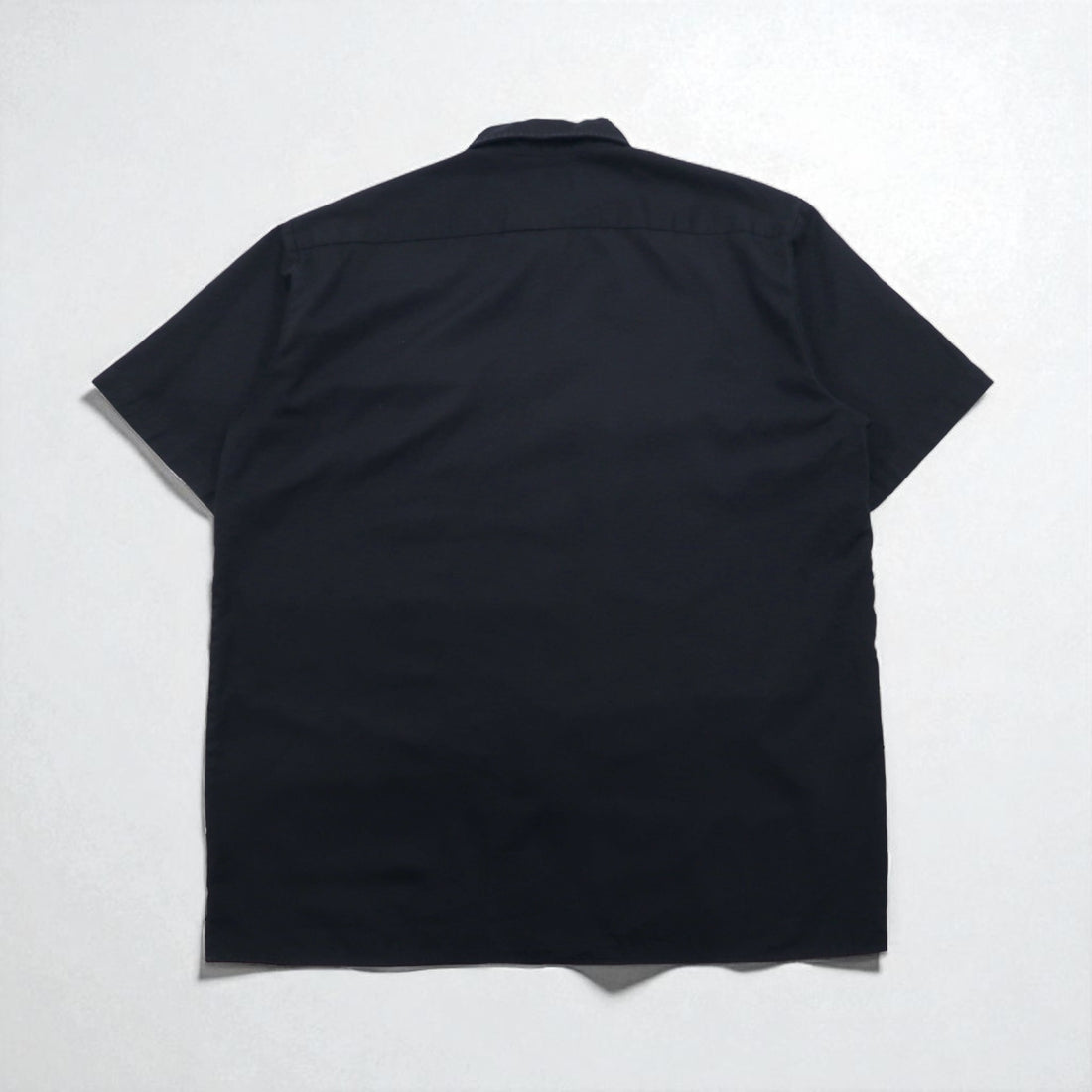 Dickies 半袖 ワークシャツ XL ブラック ポリエステル コットン ダブルポケット メキシコ製