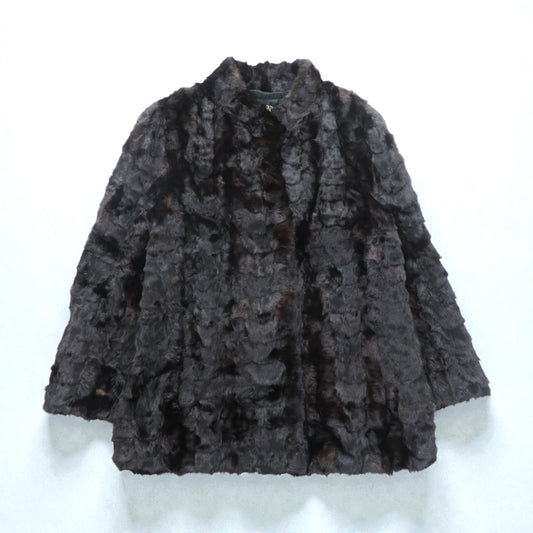 SAIKATSU TOKYO ROPPONGI 80年代 日本製 ミンクファー ジャケット L リアルファー 毛皮 ブラック