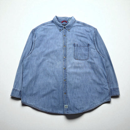 Levi's Signature Oversized Denim Button-Down Shirt, 3XL, Indigo, Blue, Cotton