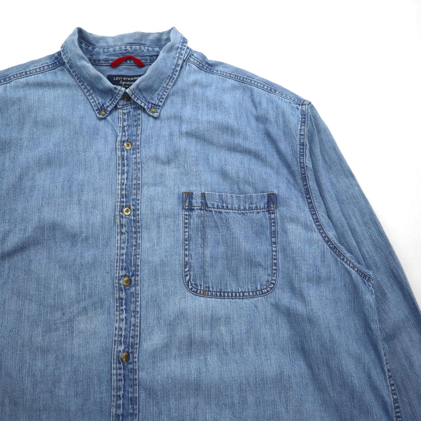 Levi's Signature Oversized Denim Button-Down Shirt, 3XL, Indigo, Blue, Cotton