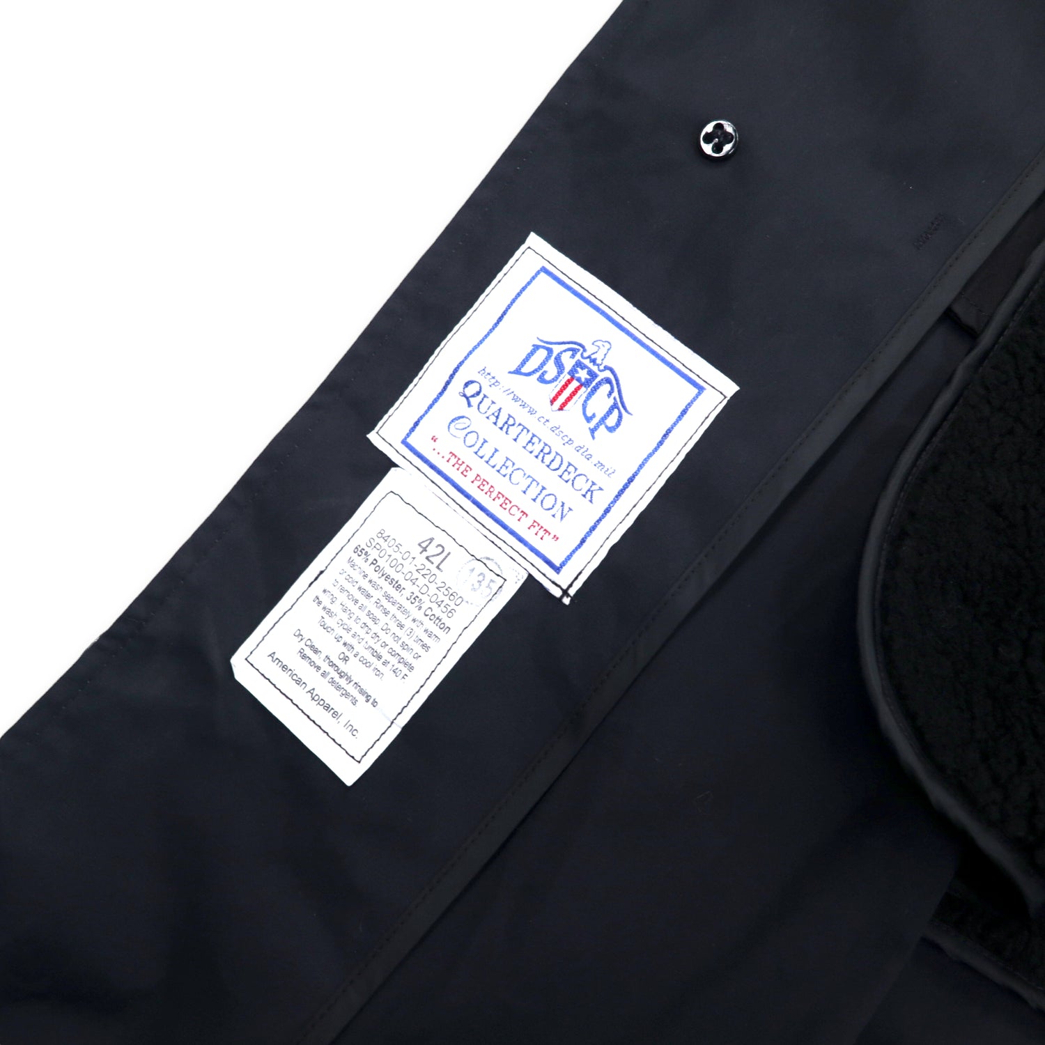 US Navy US Weather COAT COAT 42L Black polyester cotton liner ...