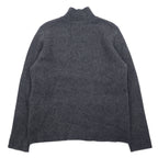 J.CREW ドライバーズニット フルジップ ジャケット L グレー ウール 羊毛 ダブルジップ