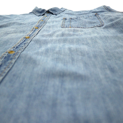 Levi's Signature Oversized Denim Button-Down Shirt, 3XL, Indigo, Blue, Cotton