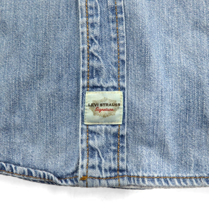 Levi's Signature Oversized Denim Button-Down Shirt, 3XL, Indigo, Blue, Cotton