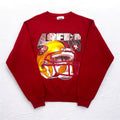 Lee USA Made 90s NFL Print Sweatshirt L Red Fleece Football San Francisco 49ers