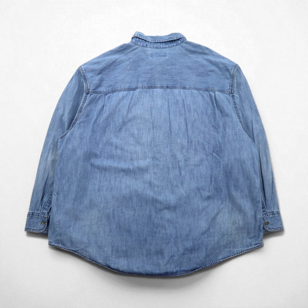 Levi's Signature Oversized Denim Button-Down Shirt, 3XL, Indigo, Blue, Cotton