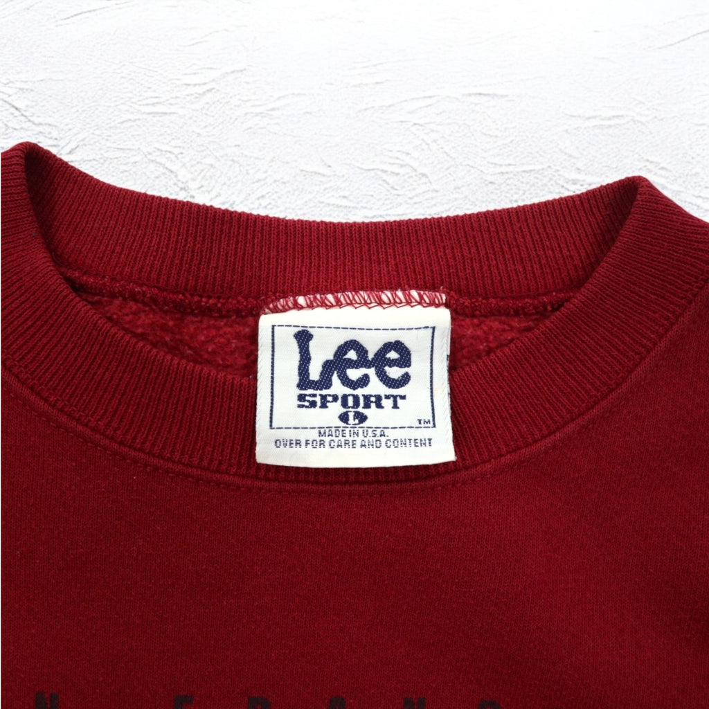 Lee USA Made 90s NFL Print Sweatshirt L Red Fleece Football San Francisco 49ers