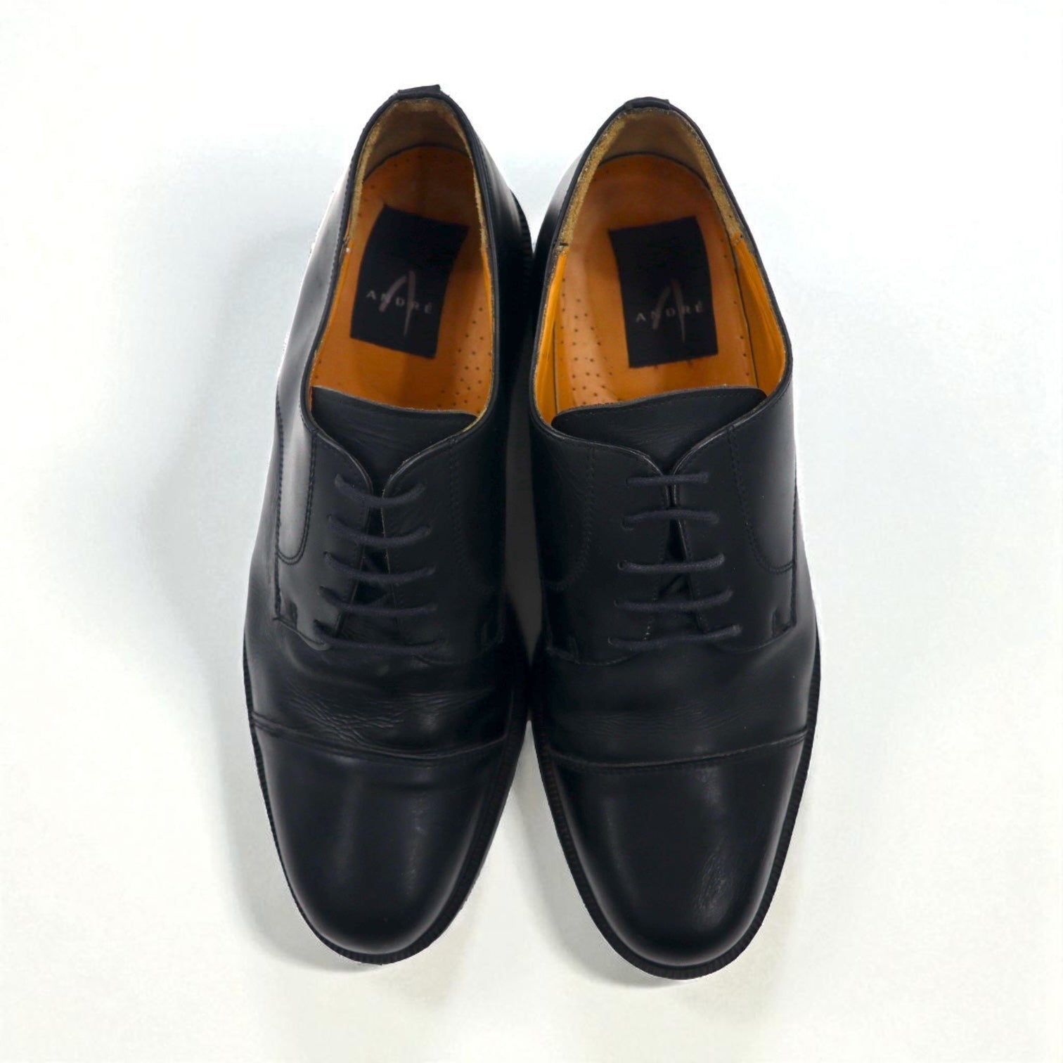 ANDRE Dress Shoes, Straight Tip, Size 29cm, Black Leather, Wingtip
