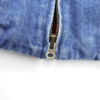 Polo Ralph Lauren 90年代 デニム スウィングトップ ハリントンジャケット M インディゴ フランネルライニング スモールポニー刺繍 チンストラップ