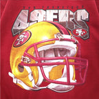 Lee USA Made 90s NFL Print Sweatshirt L Red Fleece Football San Francisco 49ers
