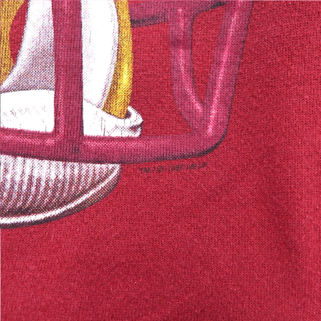 Lee USA Made 90s NFL Print Sweatshirt L Red Fleece Football San Francisco 49ers
