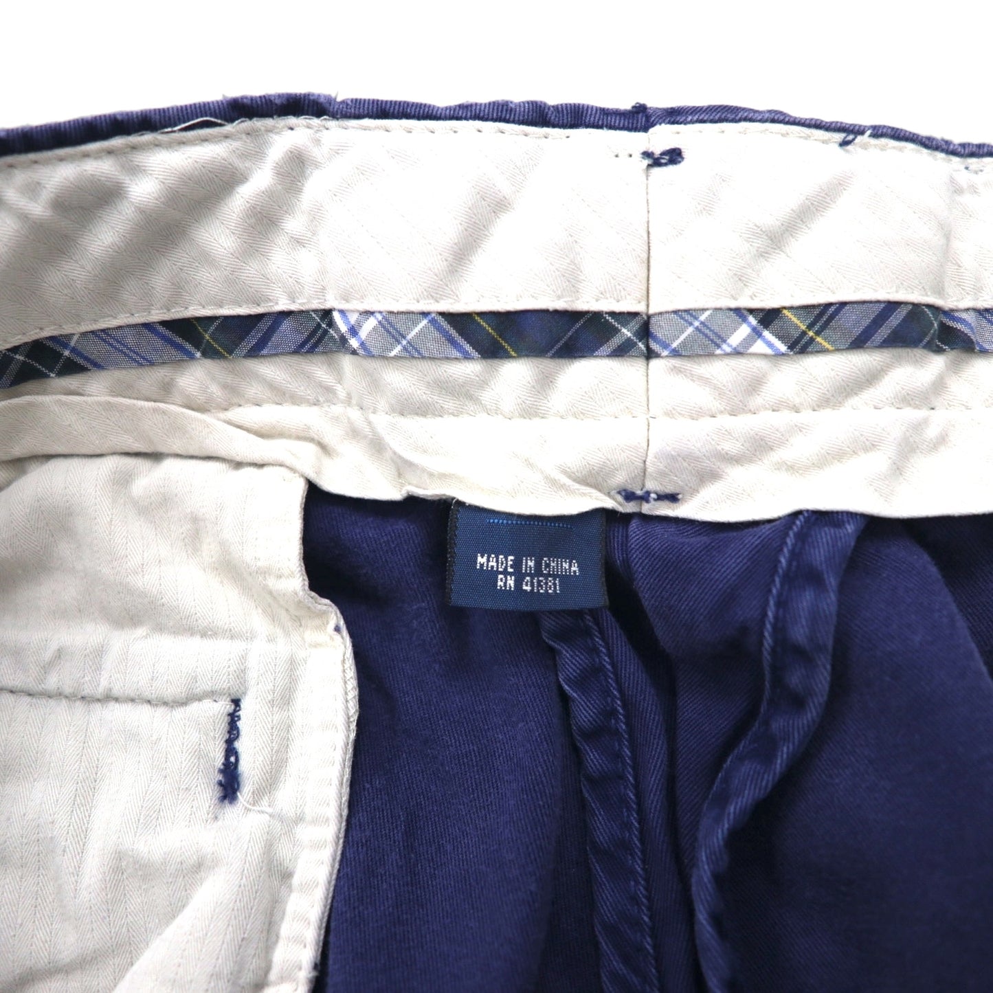 Polo by Ralph Lauren 90年代 フラッグ刺繍 チノ ショートパンツ ハーフパンツ L ネイビー 総柄