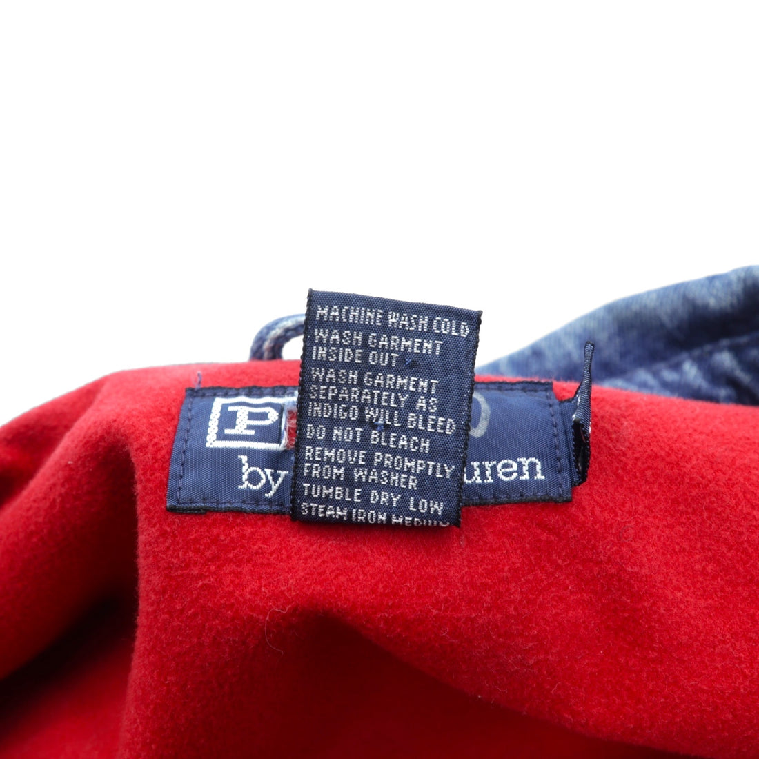 Polo Ralph Lauren 90s Denim Swing Top Harrington Jacket, Medium, Indigo Flannel Lining, Small Pony Embroidery Chin Strap