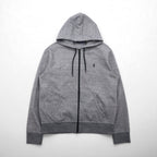 Polo Ralph Lauren Zip Hoodie, Large, Gray, Stretch, Small Pony Embroidery
