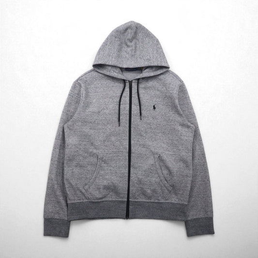 Polo Ralph Lauren ジップパーカー L グレー ストレッチ スモールポニー刺繡