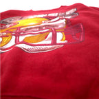 Lee USA Made 90s NFL Print Sweatshirt L Red Fleece Football San Francisco 49ers