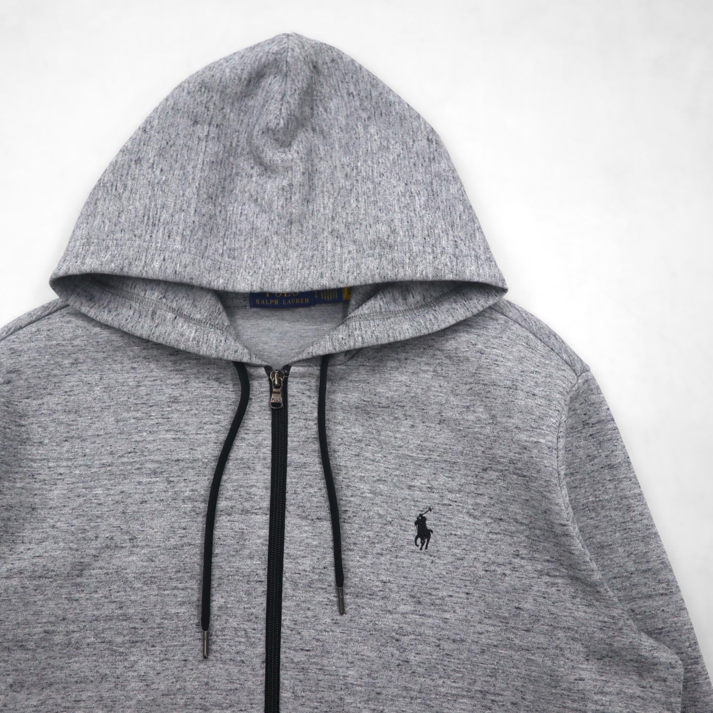 Polo Ralph Lauren Zip Hoodie, Large, Gray, Stretch, Small Pony Embroidery