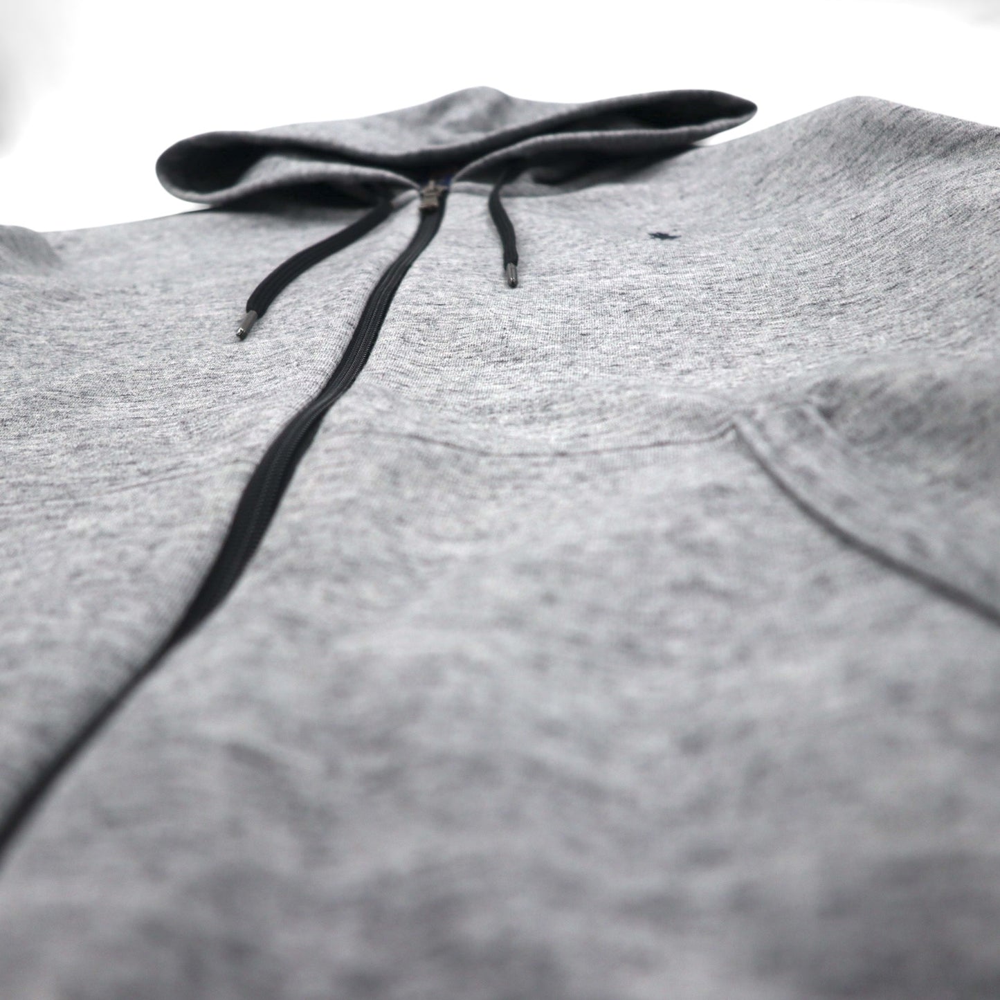 Polo Ralph Lauren Zip Hoodie, Large, Gray, Stretch, Small Pony Embroidery