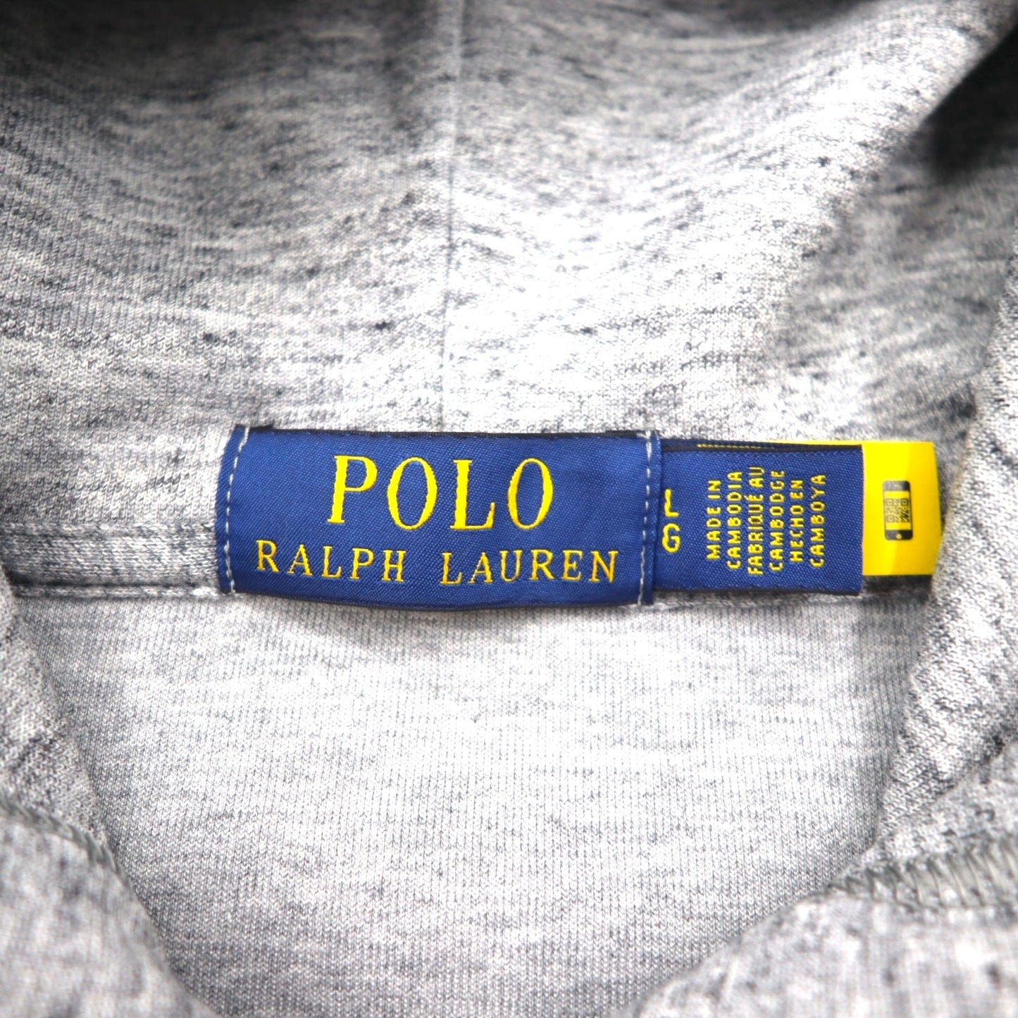 Polo Ralph Lauren Zip Hoodie, Large, Gray, Stretch, Small Pony Embroidery