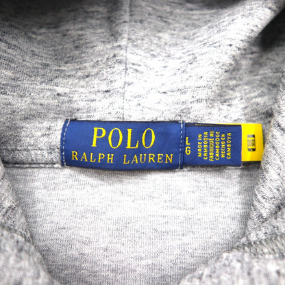 Polo Ralph Lauren Zip Hoodie, Large, Gray, Stretch, Small Pony Embroidery
