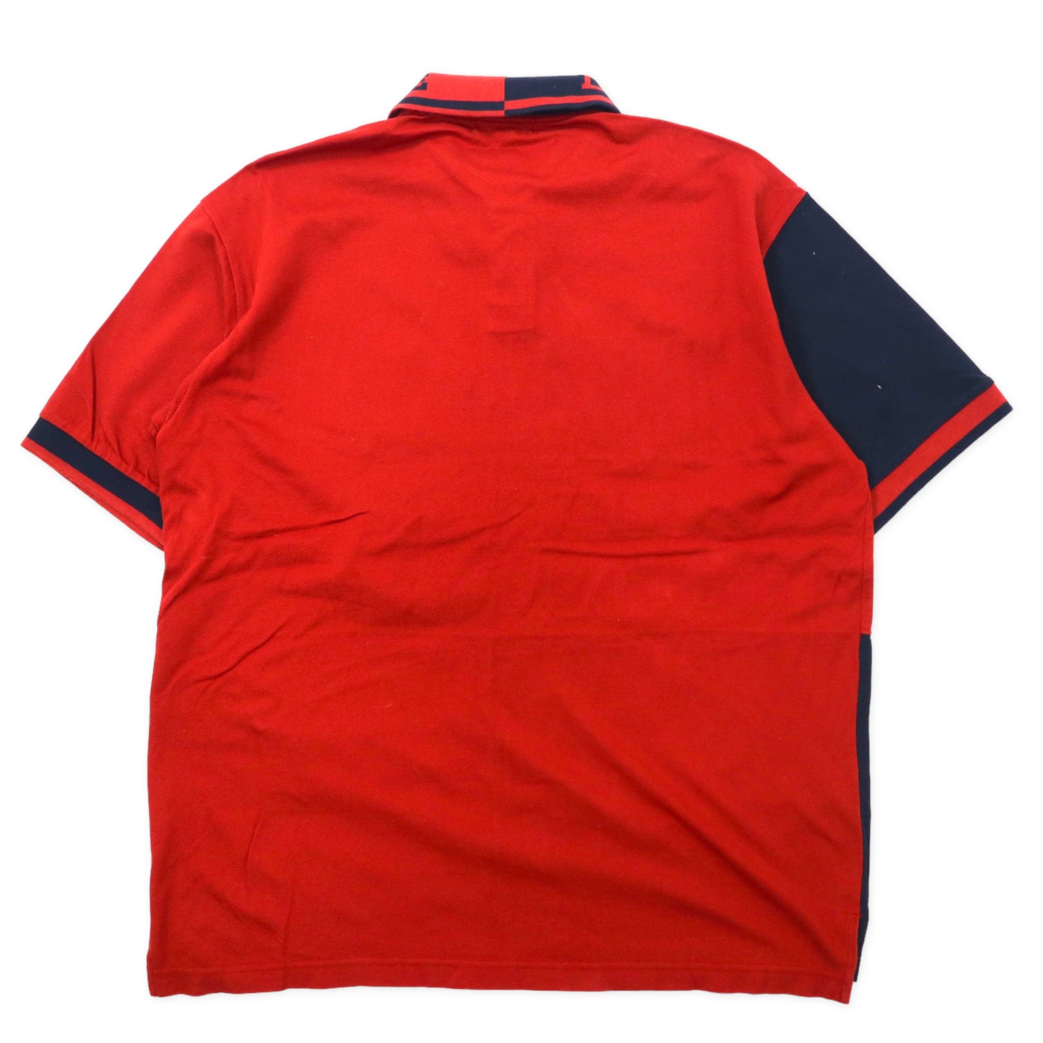 DOLCE CLUB 90s Polo Shirt 50 Red Navy Cotton Dog Character Japan