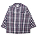 日本然リトテ-古着オンライン-Brooks Brothers オープンカラーシャツ ボックス パジャマシャツ L ブラック チェック コットン-Brooks Brothers Open Collar Shirt Box Pajama Shirt L Black Checked Cotton
