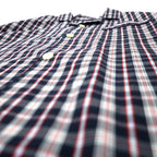 Brooks Brothers Open Collar Shirt Box Pajama Shirt L Black Check Cotton