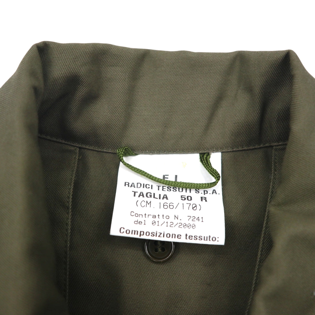 Vintage Italian Army M-90 Field Jacket by Radici Tessuti, 2000s, Military Italian Army Field Jacket, Size L, Drawcord, Epaulettes
