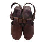 Made in Italy ANDIAMO VIA clog sandals, 24cm, brown leather