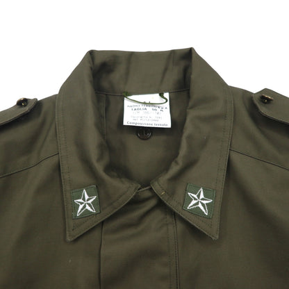 Vintage Italian Army M-90 Field Jacket by Radici Tessuti, 2000s, Military Italian Army Field Jacket, Size L, Drawcord, Epaulettes