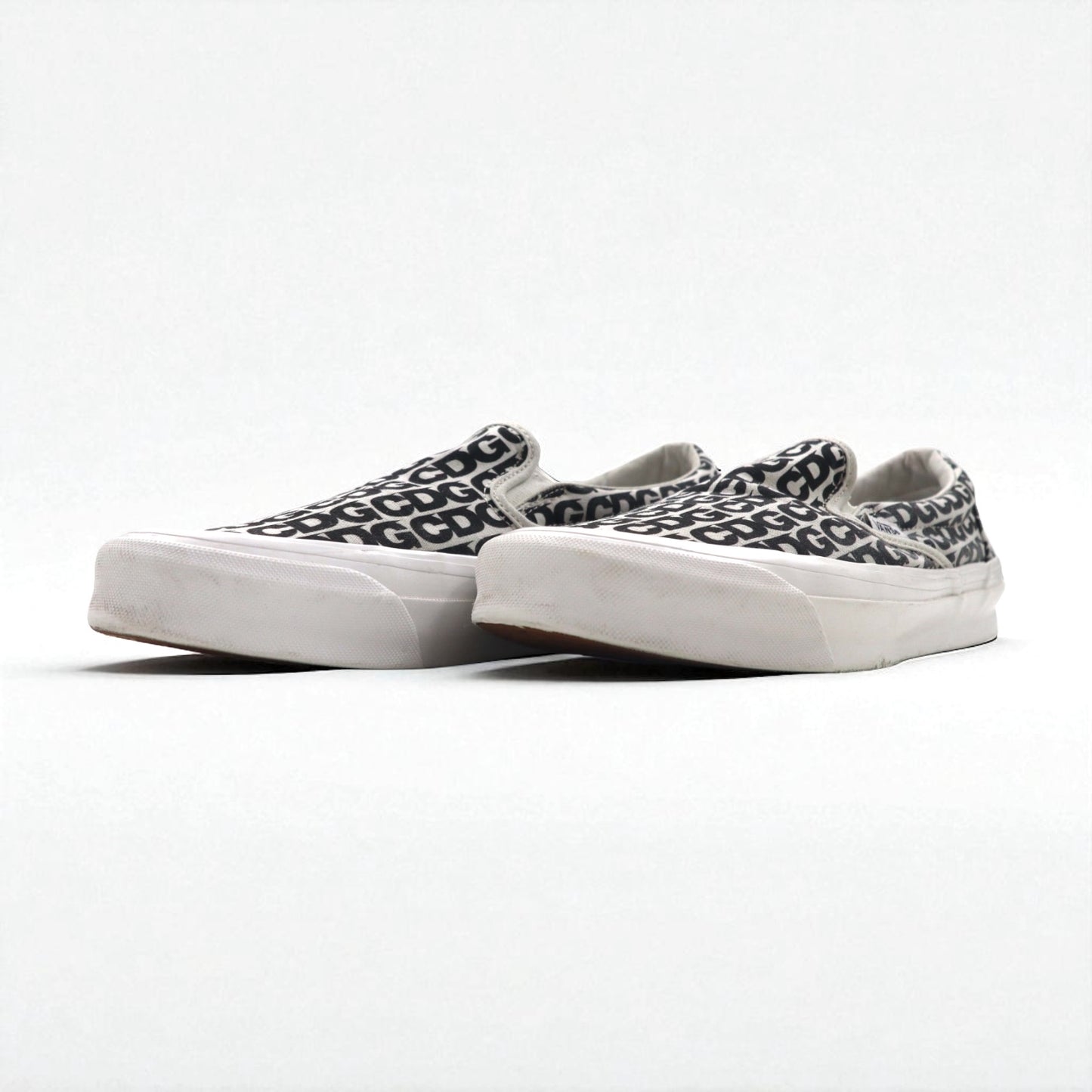 CDG (COMME des GARCONS) x VANS Slip-On Sneakers 27cm White Canvas Volt VAULT OG Classic